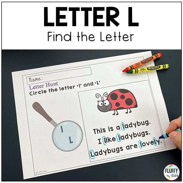 Letter L worksheets