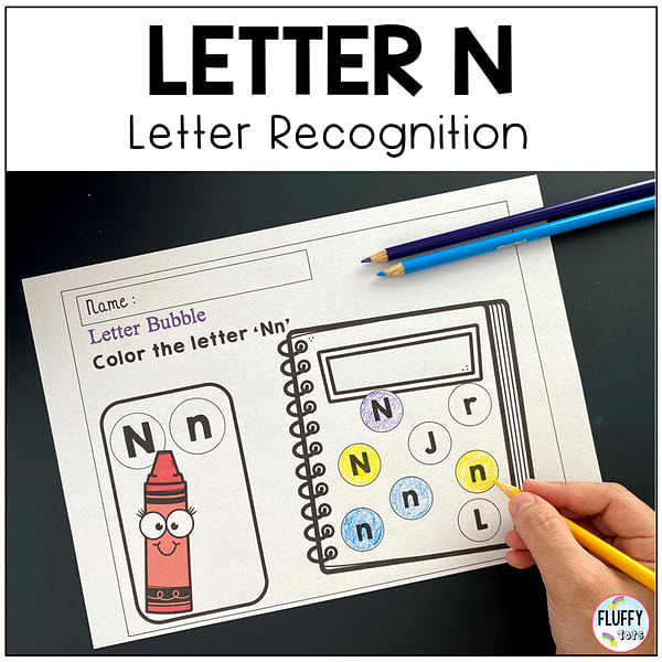 Letter N worksheets