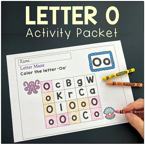 Letter O worksheets