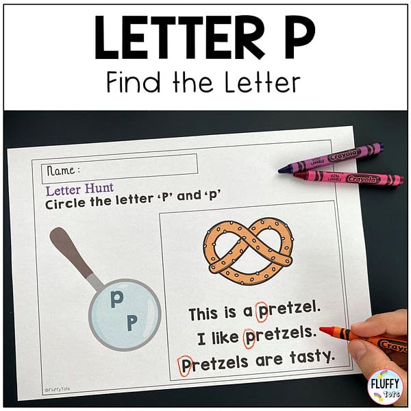 Letter P worksheets