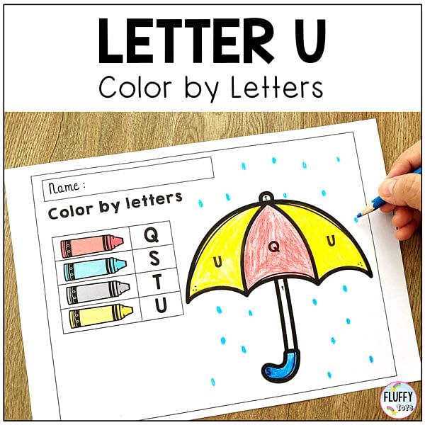 Letter U worksheets