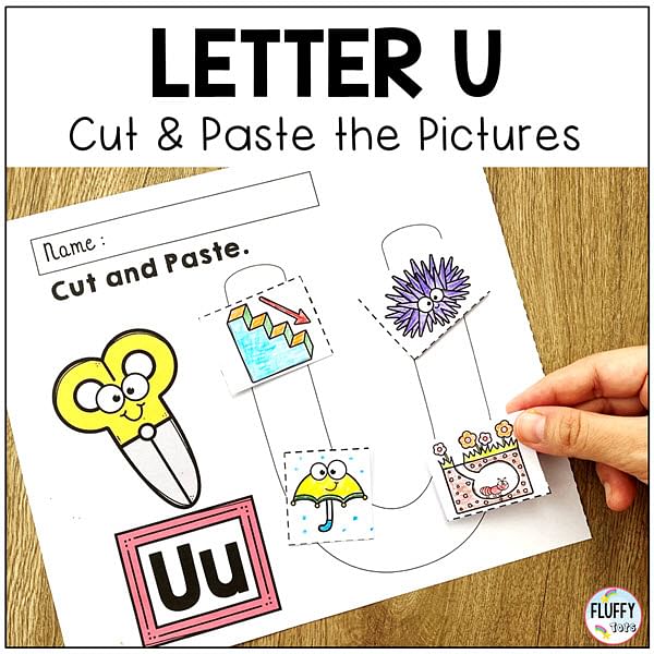 Letter U worksheets