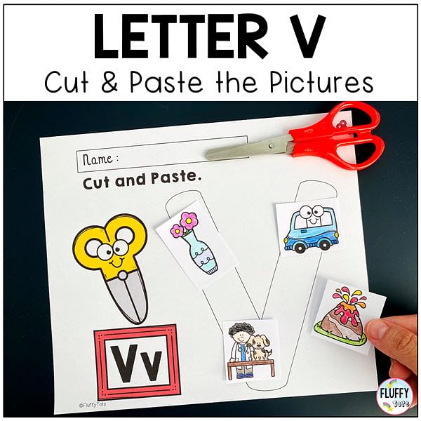 Letter V worksheets