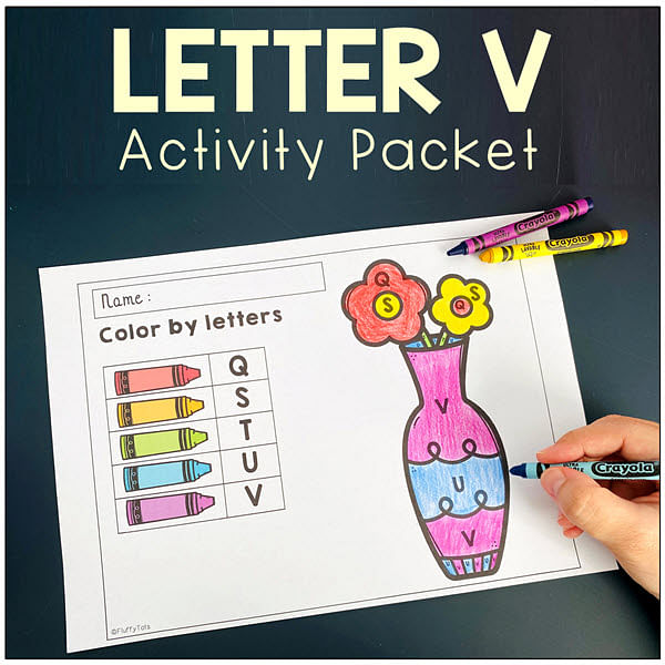 Letter V worksheets