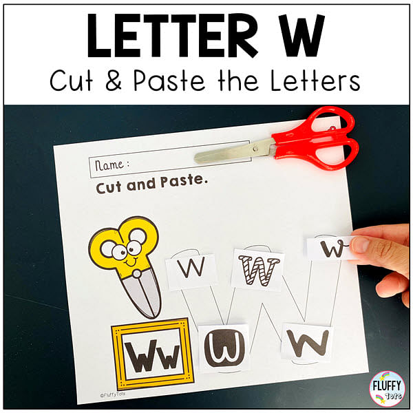 Letter W worksheets