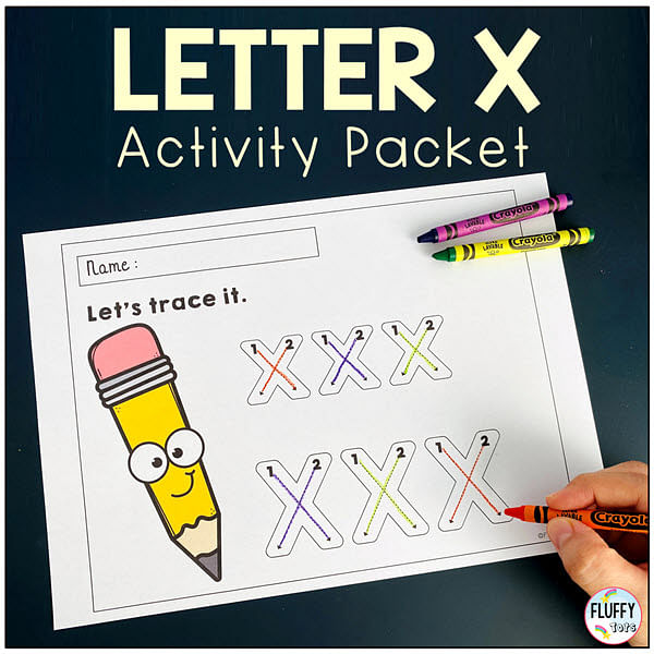 Letter X worksheets