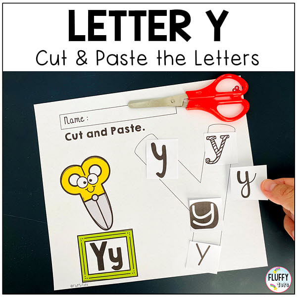 Letter Y worksheets