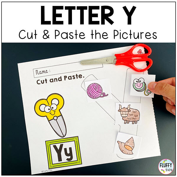 Letter Y worksheets