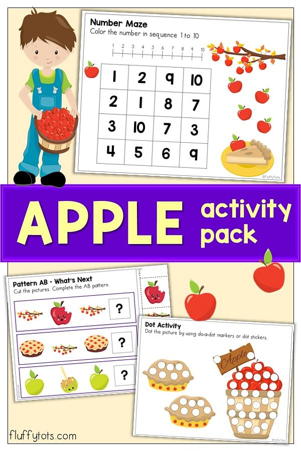 Apple preschool printables