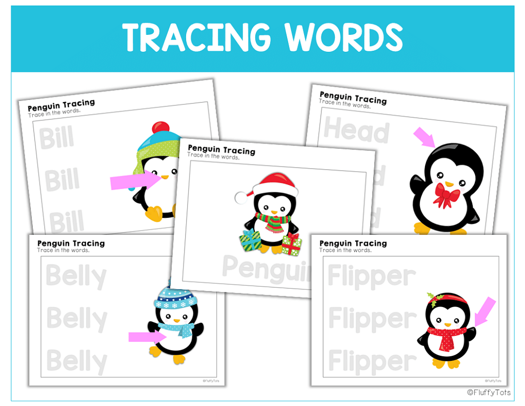 Fun Penguin Tracing Lines and Shapes for Preschool Activities 7