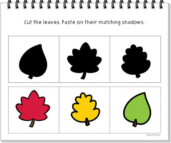 fall leaves shadow matching