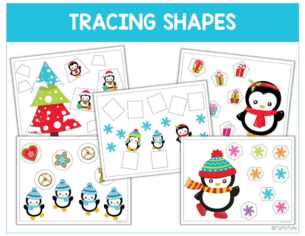 Fun Penguin Tracing Lines and Shapes for Preschool Activities 20