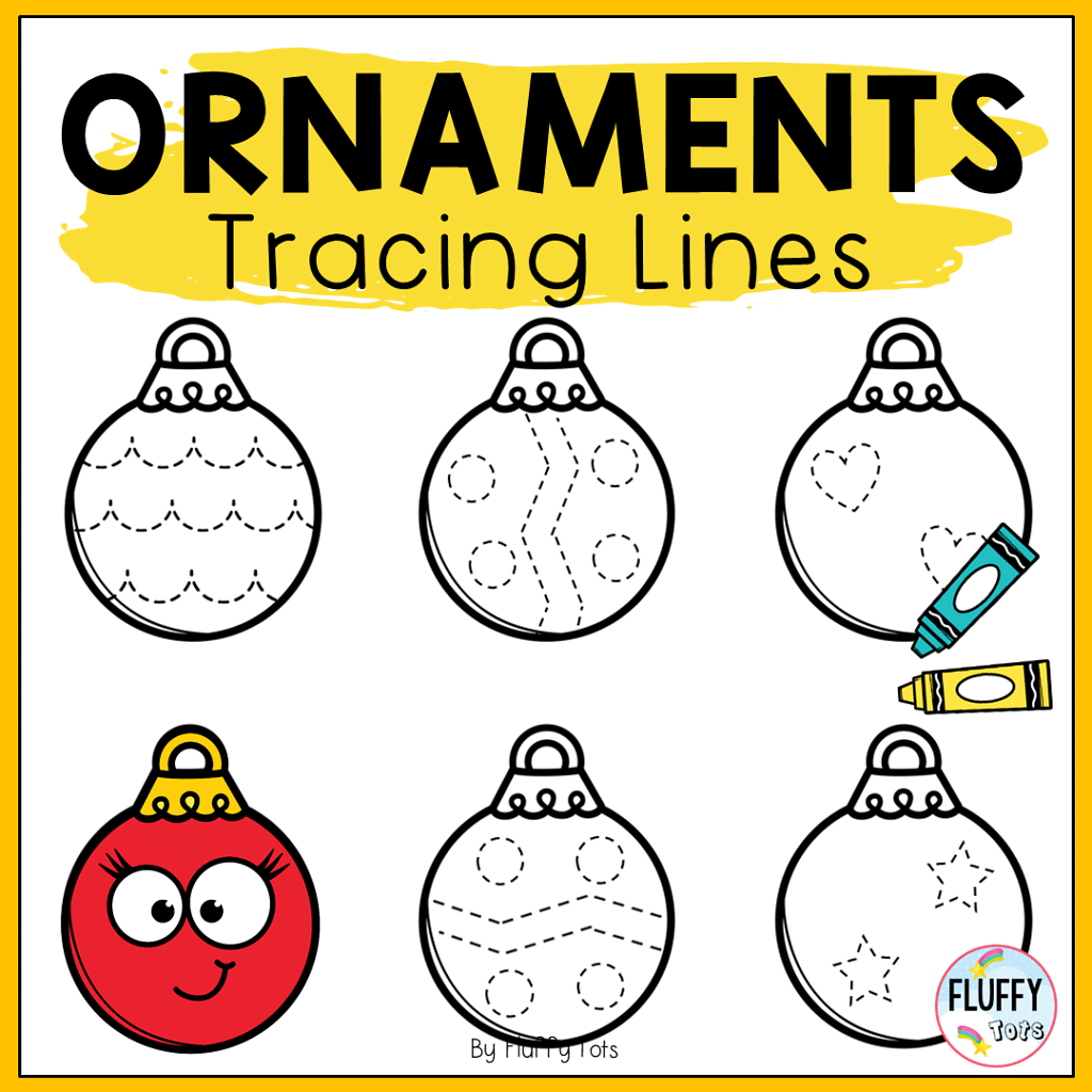 Christmas Ornaments Tracing Printables : FREE 6 Fun Tracing Ornaments! 2