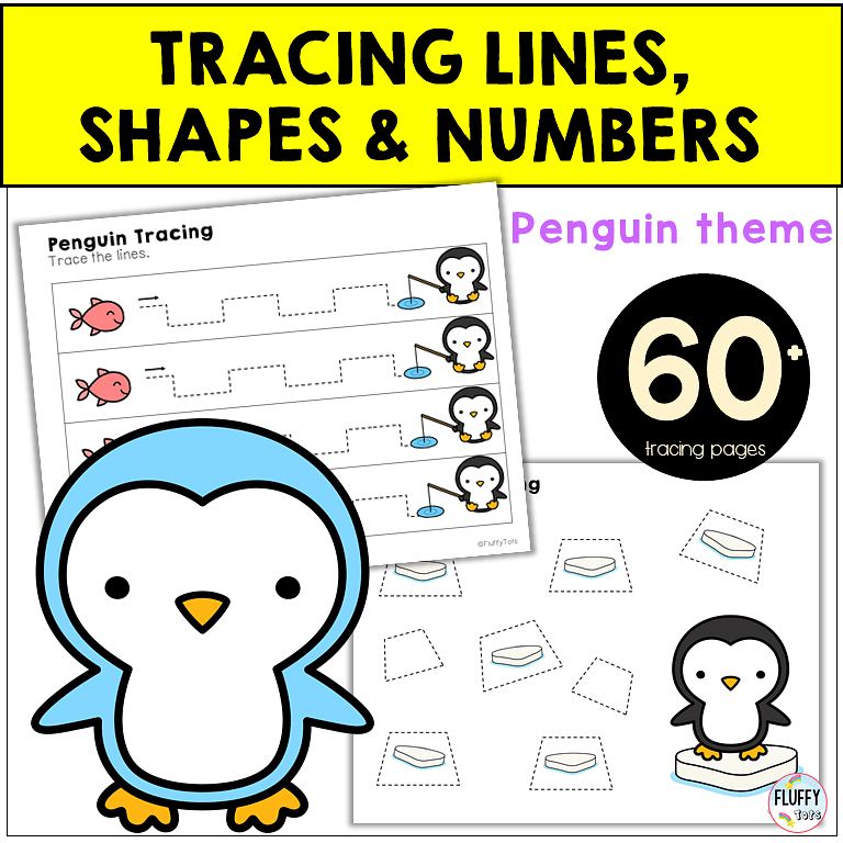 60+ Pages Crazy Fun Winter Penguin Pre-Writing Tracing Activities 2