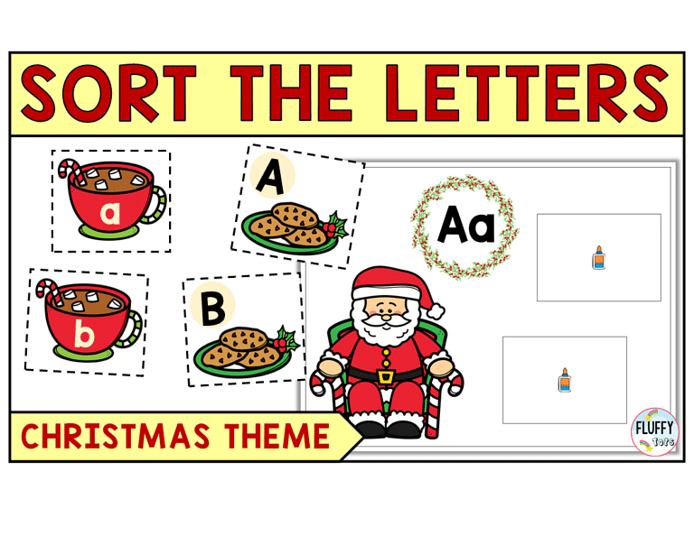 Christmas Letter Sorting : FREE 26 Letters