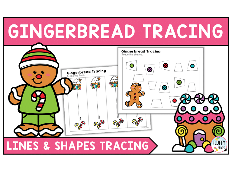 Yummy Gingerbread Man Tracing Printable : Easy to Use