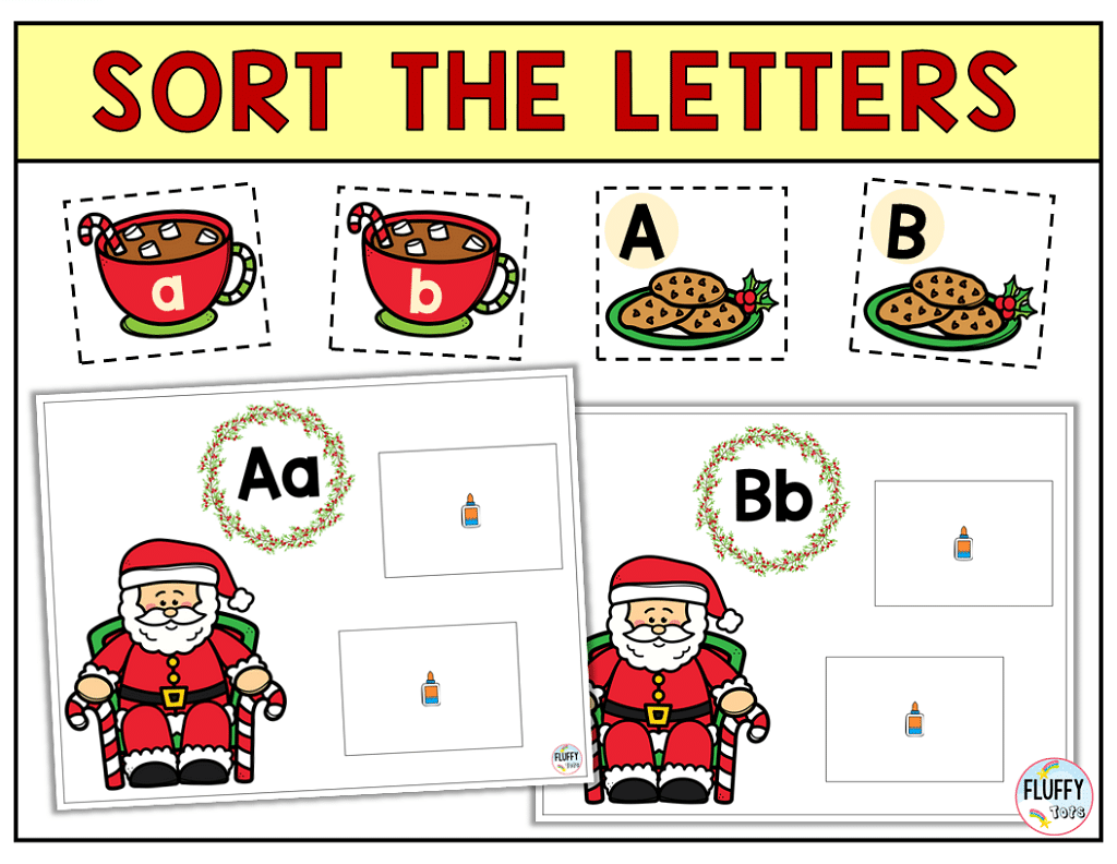 Christmas Letter Sorting : FREE 26 Letters 25