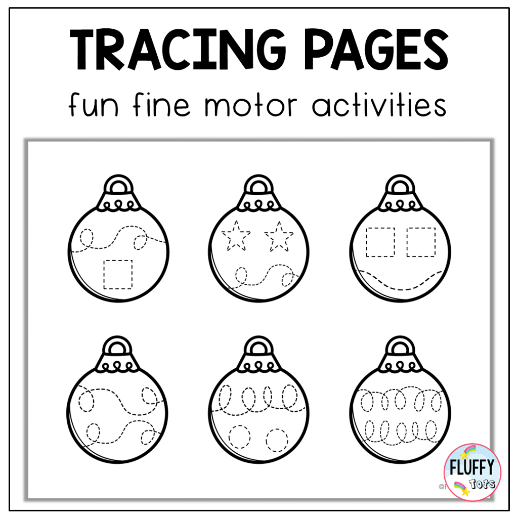 ornaments tracing, Christmas tracing, Christmas ornaments tracing preschool