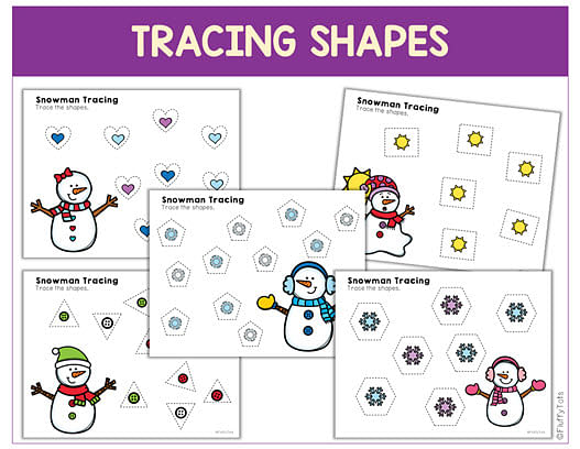 60+ Pages Exciting Snowman Tracing Worksheets 16