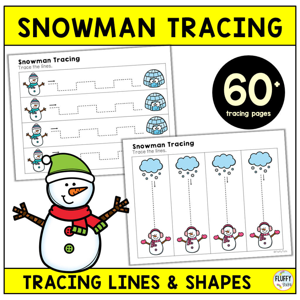 60+ Pages Exciting Snowman Tracing Worksheets 6
