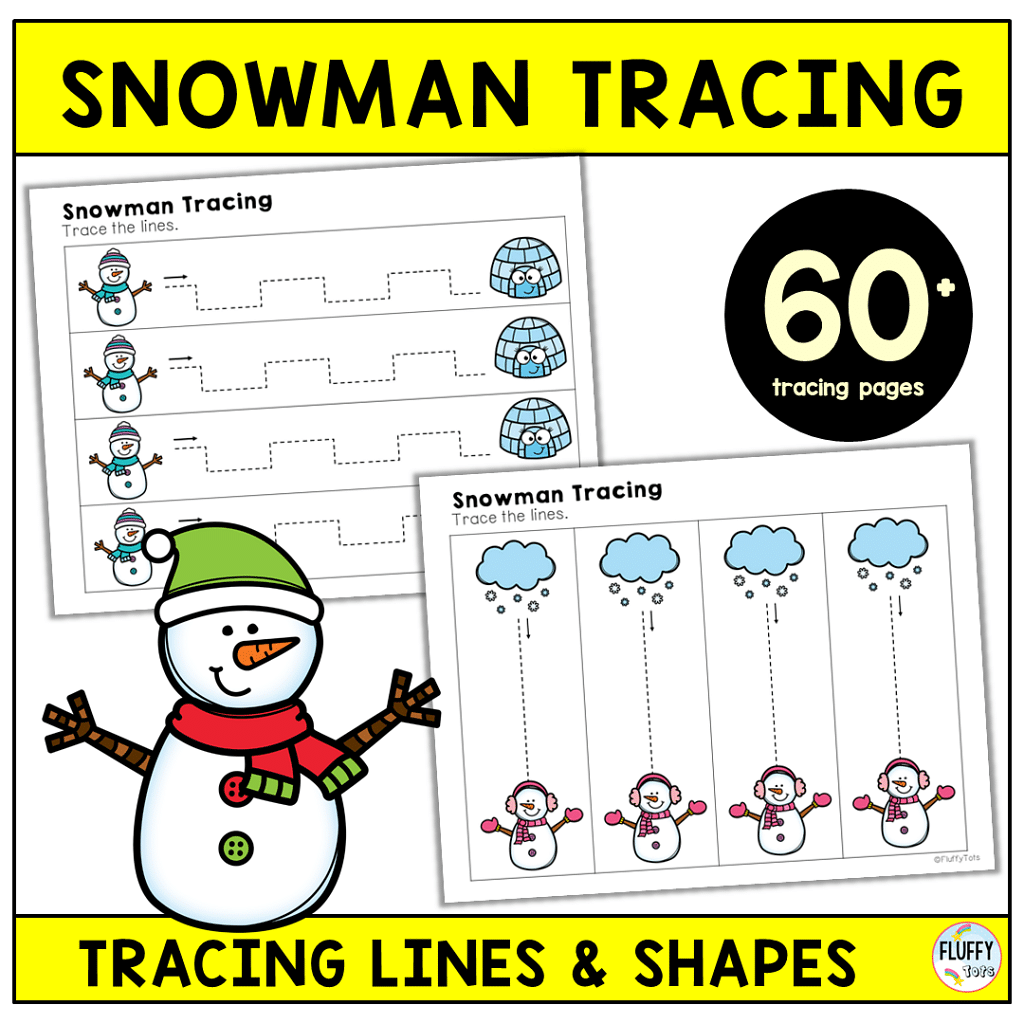 60+ Pages Exciting Snowman Tracing Worksheets 5