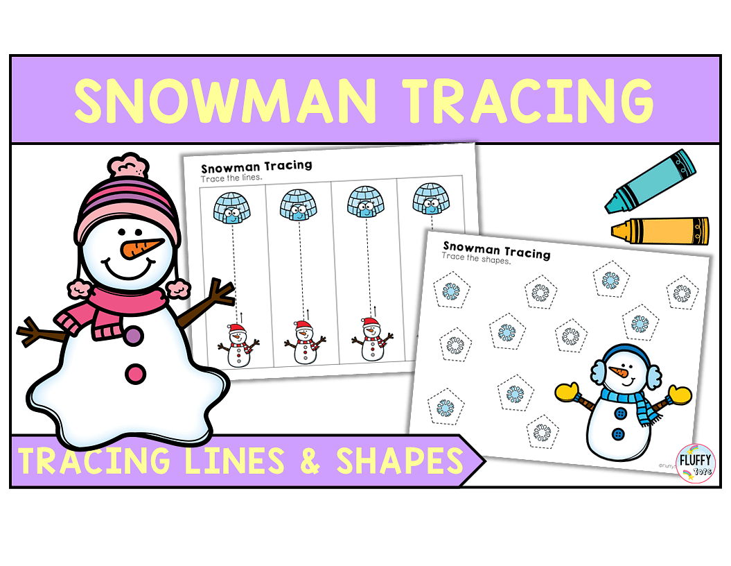 60+ Pages Exciting Snowman Tracing Worksheets 1
