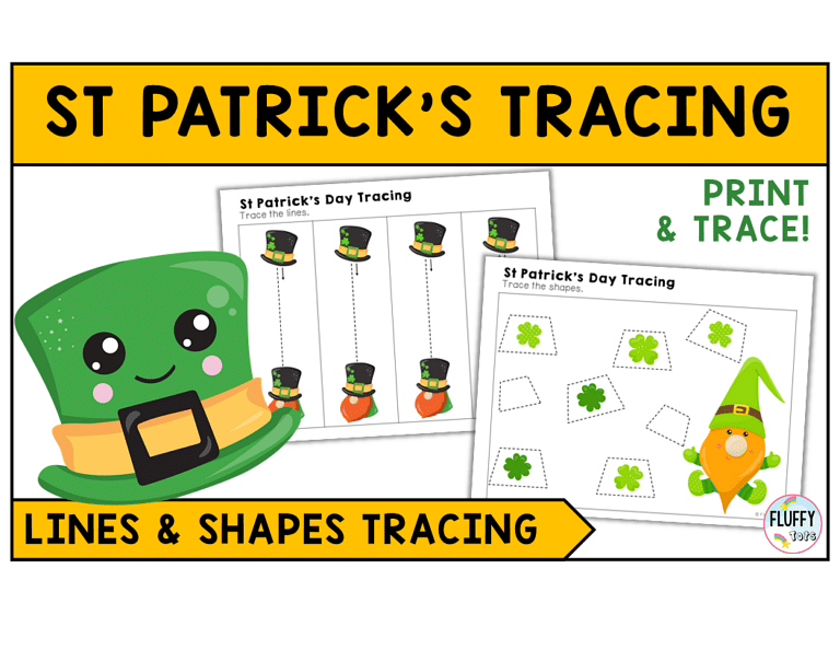 70+ Pages of Fun St Patrick’s Day Tracing Printables