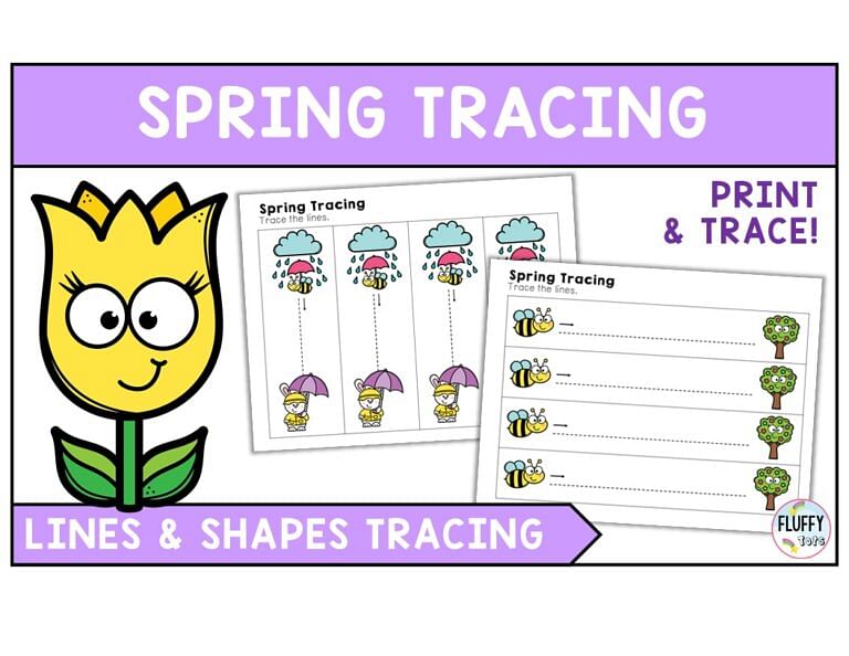 60+ Pages Fun Spring Tracing Worksheets