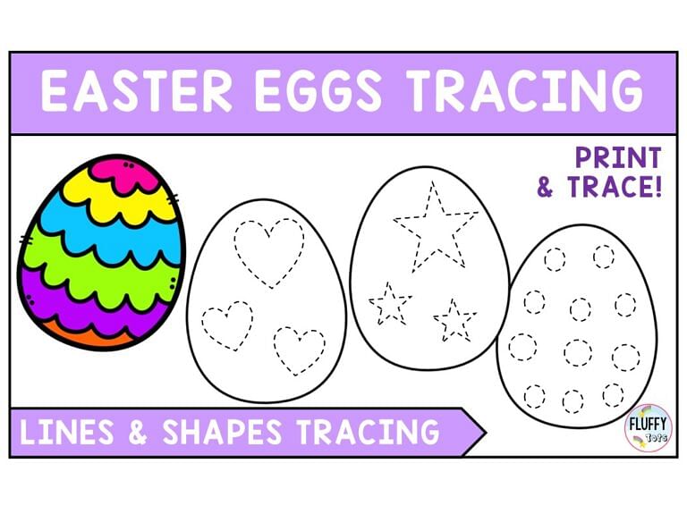 60+ Crazy Fun Easter Egg Printable Tracing Pages