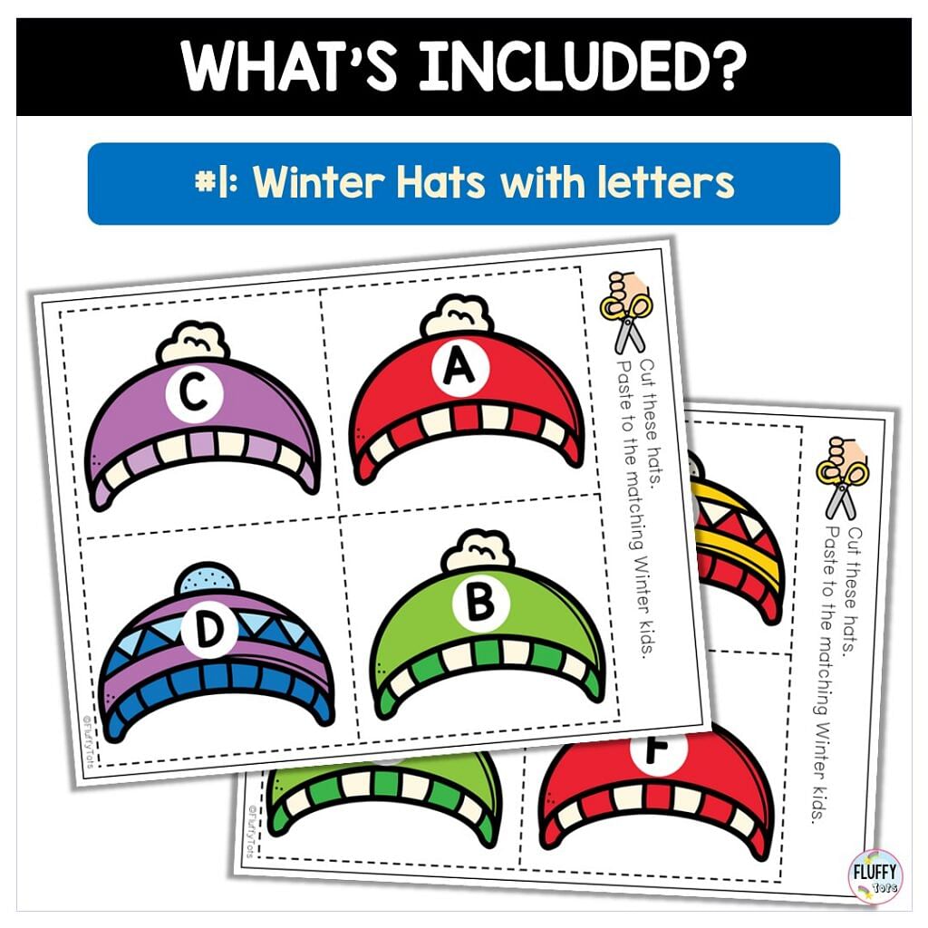 Fun Dress-Up Winter Letter Sorting for Literacy Activities 4