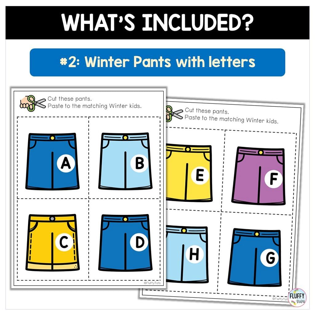 Fun Dress-Up Winter Letter Sorting for Literacy Activities 6