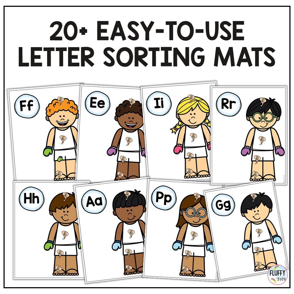 Fun Dress-Up Winter Letter Sorting for Literacy Activities 8