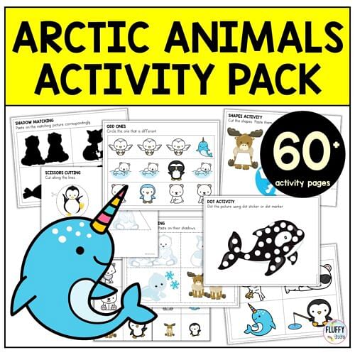 60+ Fun Pages of Easy to Use Arctic Animals Printables for Preschool ...