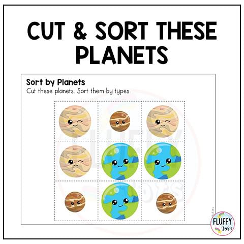 space planets worksheets