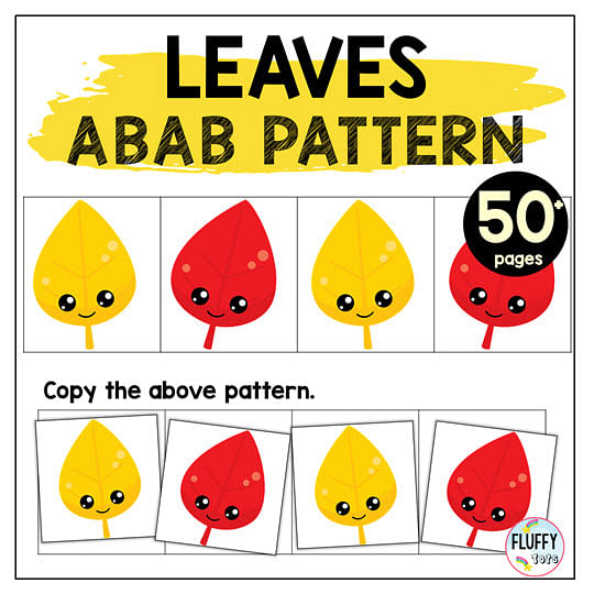 Exciting Fall Leaves Pattern Printables : FREE 2 ABAB Pattern 6