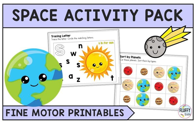 70+ Pages Exciting Preschool Space Theme Printables 3
