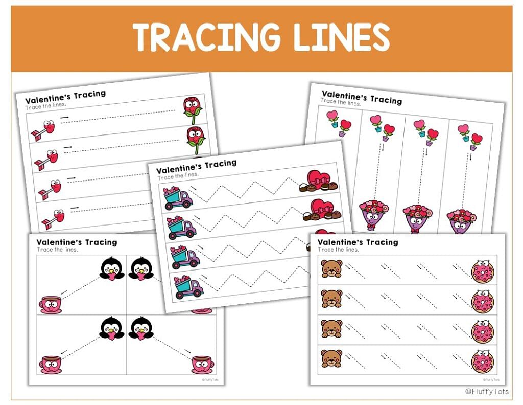 Valentine's Day Tracing preschool