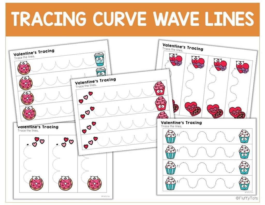 60+ Pages of Easy-to-Use Valentine's Day Tracing for Preschool Kids 2