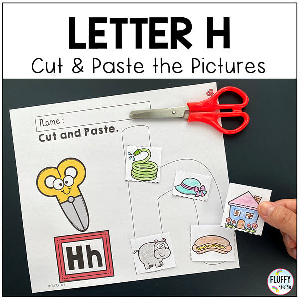 cut and paste letter h worksheets