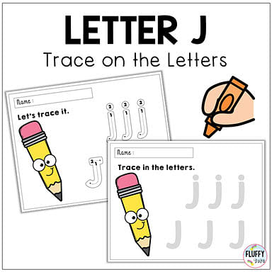tracing letter j worksheets