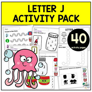 Fun Letter J Cut and Paste Worksheets Activities 2