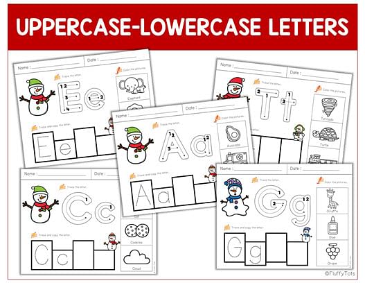 Snowman Worksheets Tracing Letters