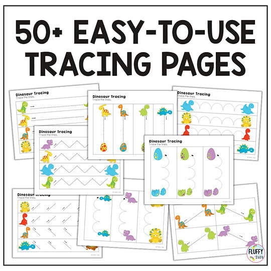 Dinosaur tracing pages