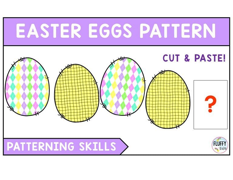 Fun Easter Egg Printable AB Pattern Worksheets