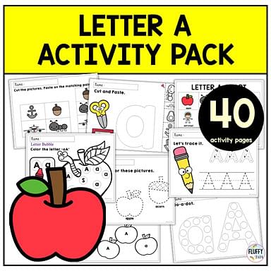 Easy Letter A Activities : 3 Beginning Sounds Cut and Paste 2