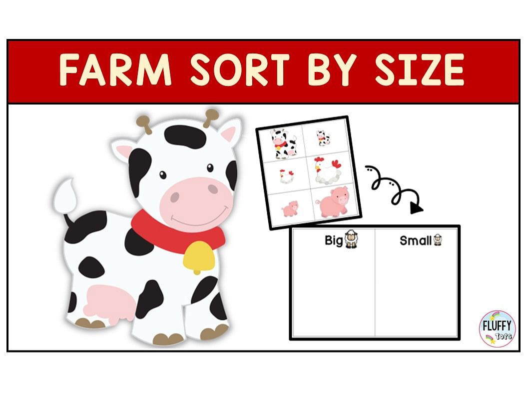 Sorting by size: big & Small activity worksheet 