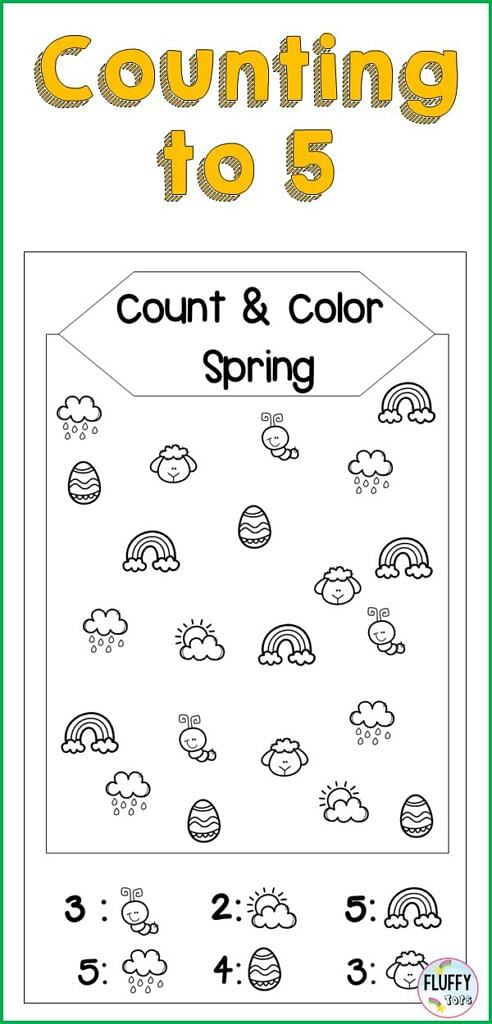 Count and Color Spring Easter 2