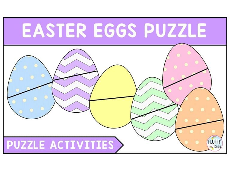 FREE 18 Puzzle with Easter Egg Printable