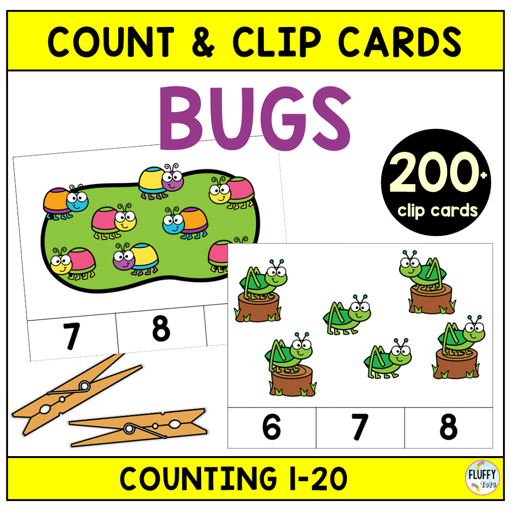 bugs counting preschool and kindergarten printables