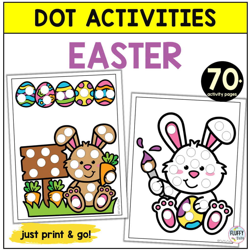 Easter Dot Activity Printable : FREE 3 Fun Pages for Your Toddlers 3